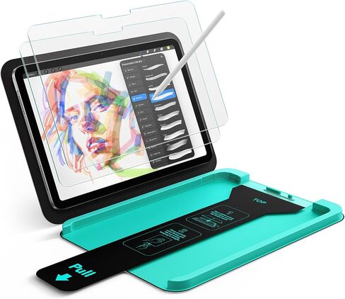عبوة من قطعتين من واقيات الشاشة ذات الملمس الورقي من ESR لجهاز iPad Air 11 بوصة (M4/M3/M2) 2026/2025/2024، اكتب وارسم مثل الورق، فيلم زجاجي مقوى 9H مع صينية فائقة الملاءمة، ودعم قلم Apple in Saudi Arabia