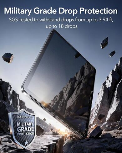 عبوة من قطعتين من واقيات الشاشة ذات الملمس الورقي من ESR لجهاز iPad Air 11 بوصة (M4/M3/M2) 2026/2025/2024، اكتب وارسم مثل الورق، فيلم زجاجي مقوى 9H مع صينية فائقة الملاءمة، ودعم قلم Apple in Saudi Arabia