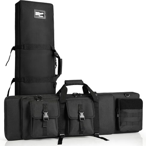 37" Single Soft Rifle Case, Spacious Modular Gun Bag with Molle Pockets & Lockable Zipper, Fits Long-distance Transportation Items & Accessories, for Hunting, Shooting, Travel & Storage in Saudi Arabia