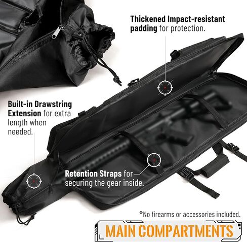37" Single Soft Rifle Case, Spacious Modular Gun Bag with Molle Pockets & Lockable Zipper, Fits Long-distance Transportation Items & Accessories, for Hunting, Shooting, Travel & Storage in Saudi Arabia