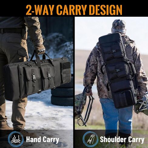 37" Single Soft Rifle Case, Spacious Modular Gun Bag with Molle Pockets & Lockable Zipper, Fits Long-distance Transportation Items & Accessories, for Hunting, Shooting, Travel & Storage in Saudi Arabia