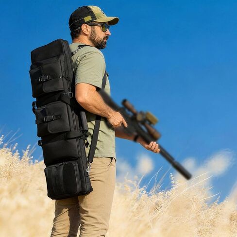 37" Single Soft Rifle Case, Spacious Modular Gun Bag with Molle Pockets & Lockable Zipper, Fits Long-distance Transportation Items & Accessories, for Hunting, Shooting, Travel & Storage in Saudi Arabia