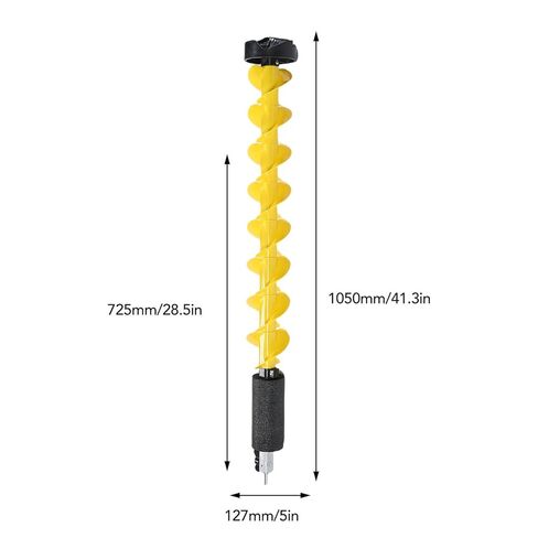 Nylon Cordless Ice Auger, Electric Drill Bit for Ice Fishing with Adapter 5in Diameter 41.3in Length Lightweight Impact Proof Alloy Steel Blades Cutters in Saudi Arabia