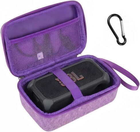 حقيبة سفر لمكبر صوت بلوتوث JBL Bandbox Solo المحمول، صندوق حماية صلب من مادة EVA مع حزام معصم وحلقة تسلق (جراب فقط) (أزرق) in Kuwait