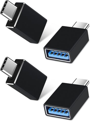 USB C to USB Adapter 4Pack, 5Gbps Type C Male to USB-A Female Dongle Adaptor 60W Fast Charging & OTG Data Sync Converter for iPhone 17e 17 Pro Max 16 15 Galaxy S26 A57 A37 Pixel 10a iPad Mac Pro/Air in Saudi Arabia