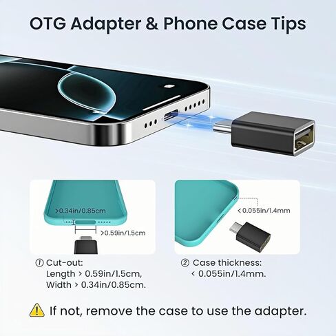 USB A to USB C OTG Adapter 4 Pack, 2Pack Type-C to A & 2Pack USB A to C Adapter,Compatible with MacBook Pro Air,Samsung Notebook and More,for iPhone 16 15 14 13 Plus Pro Max,Serial Adapters in Saudi Arabia