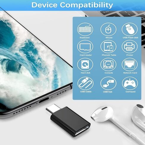 USB A to USB C OTG Adapter 4 Pack, 2Pack Type-C to A & 2Pack USB A to C Adapter,Compatible with MacBook Pro Air,Samsung Notebook and More,for iPhone 16 15 14 13 Plus Pro Max,Serial Adapters in Saudi Arabia