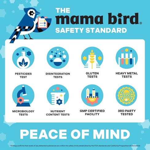Mama Bird Postnatal Vitamins for Breastfeeding and Postpartum, Whole Food Organic Blend, Methylated Vitamins, Vegan, Post Natal Bonus 10 Smoothie Recipes for New Moms, Once Daily, 30 Ct in Saudi Arabia