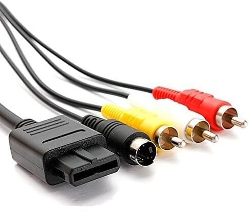 Y.D.F AV + S-Video Cable for N64, AV +S Video Composite Cord Compatible with N64 /SNES/NGC/SFC 6 Feet (Plug and Play) in Saudi Arabia