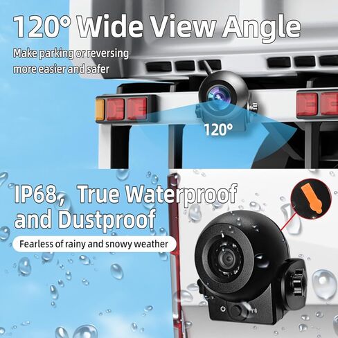 Uzone Wireless Backup Camera,WiFi Magnetic Backup Camera,Rechargeble,IP68 Waterproof,Night Visiong,iPhone APP Bluetooth Rear View Camera for Truck Horse Trailer Hitch Gooseneck Travel Boat Camper RV in Saudi Arabia