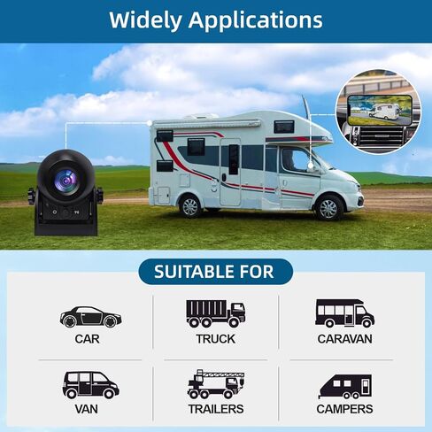 Uzone Wireless Backup Camera,WiFi Magnetic Backup Camera,Rechargeble,IP68 Waterproof,Night Visiong,iPhone APP Bluetooth Rear View Camera for Truck Horse Trailer Hitch Gooseneck Travel Boat Camper RV in Saudi Arabia