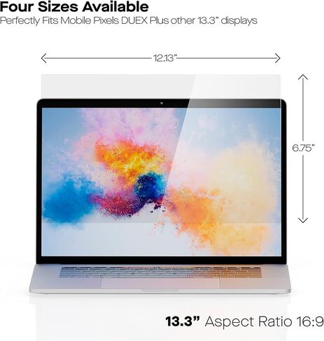 Moblie Pixels Laptops Privacy Screen 13.3 inch Filter for 16:9 privacy screen for Laptops/Monitor Display - Laptop Monitor Privacy Shield and Anti-Glare Protector in Saudi Arabia