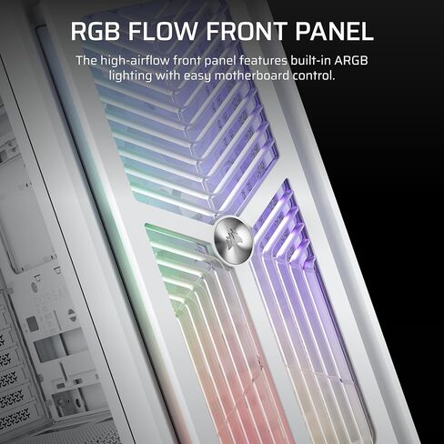 CORSAIR Frame 4000X RS Modular Mid-Tower ATX PC Case – RGB Front Panel, 4X RS120 PWM Fans Included, InfiniRail Fan Mount System, Reverse GPU Anti-Sag and Motherboard Support – White in Saudi Arabia
