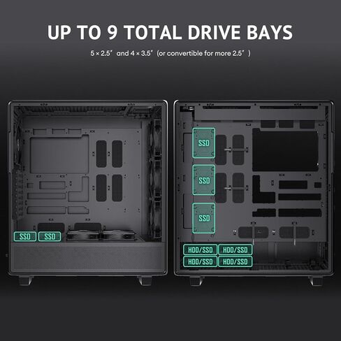 Antec 900 Full Tower Case, AI Workstation & Gaming Chassis, Supports E-ATX/Threadripper & Back-Connect MB, 6 PWM Fans Included, Type-C 10Gbps, 420mm Radiator Support, Tempered Glass in Saudi Arabia