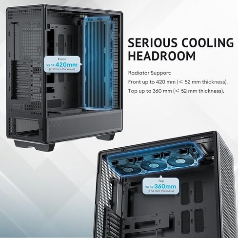 Antec 900 Full Tower Case, AI Workstation & Gaming Chassis, Supports E-ATX/Threadripper & Back-Connect MB, 6 PWM Fans Included, Type-C 10Gbps, 420mm Radiator Support, Tempered Glass in Saudi Arabia