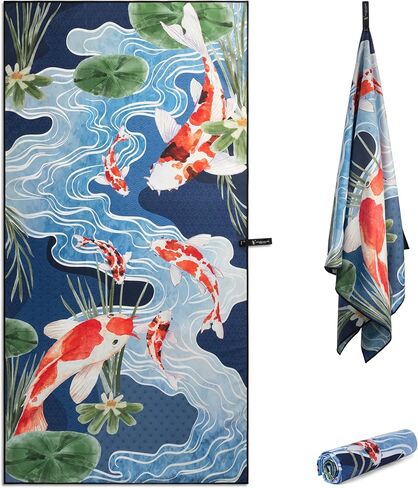 Travel Towel – Packable, Lightweight, Quick-Dry, Fade Resistant, Sand-Repellent – Soft Microfiber Towel for Travel, Backpacking, Beach, Pool, Outdoors – Double-Sided Print – 60" x 30" in Saudi Arabia