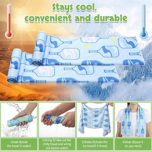 Breling 12 Pcs Dinkball Sports Cooling Towel 40" x 12" Towel Funny Microfiber Athletic Towels for Sweat Yoga Dinkball Lover Gift Retirement Gift for Men Women Graduation Mothers Day Party Favors in Kuwait
