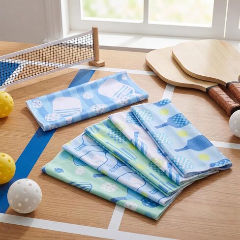 Breling 12 Pcs Dinkball Sports Cooling Towel 40" x 12" Towel Funny Microfiber Athletic Towels for Sweat Yoga Dinkball Lover Gift Retirement Gift for Men Women Graduation Mothers Day Party Favors in Kuwait