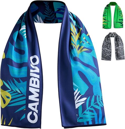 CAMBIVO Floral Cooling Towel for Women and Men, Lightweight Breathable Cooling Scarf Sun Protection Neck Gaiter Face Cover in Saudi Arabia