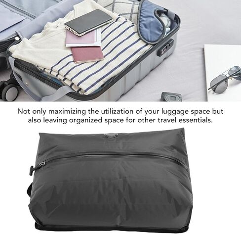 Travel Vacuum Bag, 16L Reusable Proof TPU Vacuum Compression Bag with Easy to Use Sealing Valve, for Suitcase Backpack Camping Cruising Home Storage (Grey) in Saudi Arabia