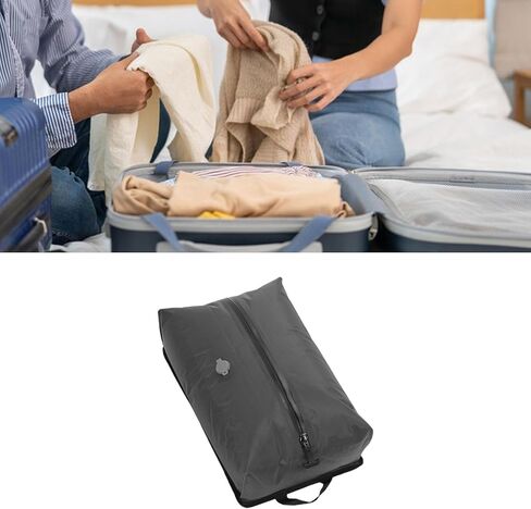 Travel Vacuum Bag, 16L Reusable Proof TPU Vacuum Compression Bag with Easy to Use Sealing Valve, for Suitcase Backpack Camping Cruising Home Storage (Grey) in Saudi Arabia