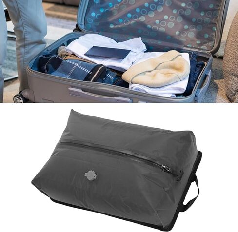 Travel Vacuum Bag, 16L Reusable Proof TPU Vacuum Compression Bag with Easy to Use Sealing Valve, for Suitcase Backpack Camping Cruising Home Storage (Grey) in Saudi Arabia