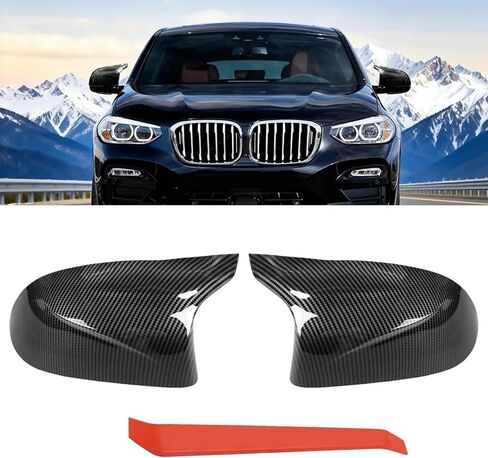 Compatible with BMW X3 G01 2018-2023/X4 G02 2019-2023/X5 G05 2019-2024/X6 G06 2020/X7 G07 2019-2024 Side Mirror Housing Frame Trim, Black Passenger Mirror Housing Frame Ring Cover for 51167468242 in Saudi Arabia