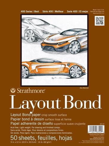 Strathmore (411-9 400 Series Layout Bond Pad,White , 9"x12", 50 Sheets in Kuwait