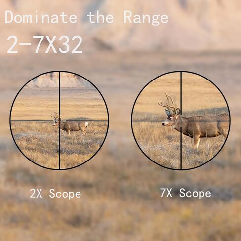 2-7x32 دوبلكس شبكاني طويل العين Riflescopes التكتيكية مع نطاق 20 مم و 11 مم in Kuwait