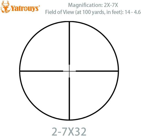 2-7x32 دوبلكس شبكاني طويل العين Riflescopes التكتيكية مع نطاق 20 مم و 11 مم in Kuwait