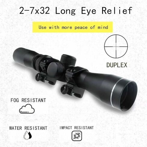 2-7x32 دوبلكس شبكاني طويل العين Riflescopes التكتيكية مع نطاق 20 مم و 11 مم in Kuwait