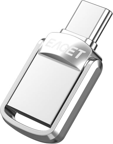 محرك أقراص فلاش EAGET سعة 256 جيجابايت، ثنائي USB 3.2 Gen 1 USB-A وUSB-C، محرك إبهام معدني دوار بسرعة 150 ميجابايت/ثانية، شريحة ذاكرة لهاتف iPhone 15/16، Android، الكمبيوتر اللوحي، الكمبيوتر المحمول، Mac in Kuwait