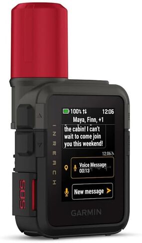 مجموعة جهاز الاتصال عبر الأقمار الصناعية InReach Mini 3 Plus SOS من Garmin مع حافظة صلبة نانو (قطعتان) in Kuwait