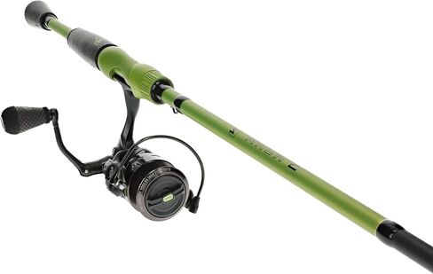 Lew's MACH 2 Spinning Reel and Fishing Rod Combo, 7-Foot 2-Piece IM8 Graphite Blank Rod, Size 300 Reel, Right or Left-Hand Retrieve, Black/Green in Saudi Arabia