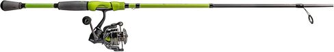 Lew's MACH 2 Spinning Reel and Fishing Rod Combo, 7-Foot 2-Piece IM8 Graphite Blank Rod, Size 300 Reel, Right or Left-Hand Retrieve, Black/Green in Saudi Arabia