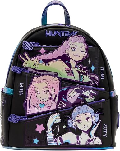 Loungefly KPop Demon Hunters HUNTR/X Mini Backpack with Photo Card Charm in Saudi Arabia
