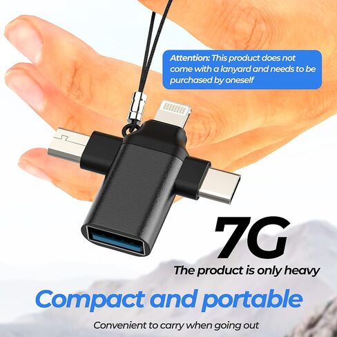 USB to Type C Adapter (3in1)Micro USB C Lightning Male OTG Female for Apple for Iphone 17 16 15 14 Pro Max Macbook Converter Thunderbolt for Ipad 3.0 Port Cable Camera compatible with Samsung S25 HUB in Saudi Arabia