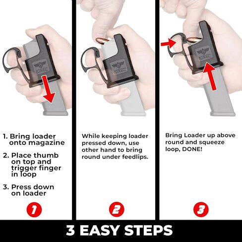 XTECH LDR2000 B1 Magazine Speed Loader for Smith & Wesson M&P Bodyguard 2.0 .380 - Made in USA - Fast Thumb Saver Mag Loader in Saudi Arabia