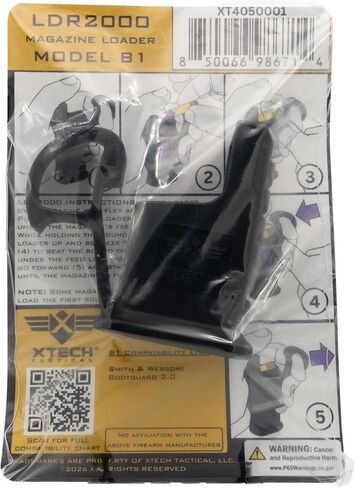 XTECH LDR2000 B1 Magazine Speed Loader for Smith & Wesson M&P Bodyguard 2.0 .380 - Made in USA - Fast Thumb Saver Mag Loader in Saudi Arabia