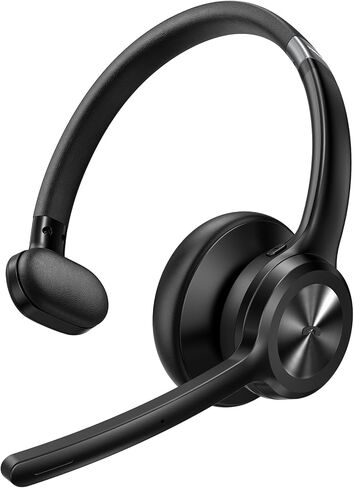 TECKNET Trucker Bluetooth Headset, Wireless Headset with Mic for Work, V5.2 Bluetooth Headphones with AI Noise Cancelling Microphone, 60H Battery, On-Ear Headphones for Call Center, Office, Drivers in Saudi Arabia