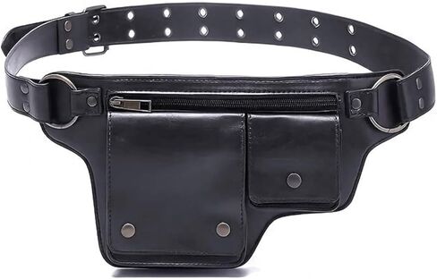 Fanny Packs for women fashionable,Fanny Pack Lace Waist Bag Pouch Utility Belt Fanny bag Waist Pack for Sports Hiking Travel Renaissance Faire Festival Fanny Pack (21-Black) in Kuwait