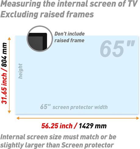 Multi-Function Anti Blue Light Anti Glare Film for 65 inch TV Screen,Anti Glare Screen Film Reduces reflections TV Glare Stopper 65 Inch in Saudi Arabia