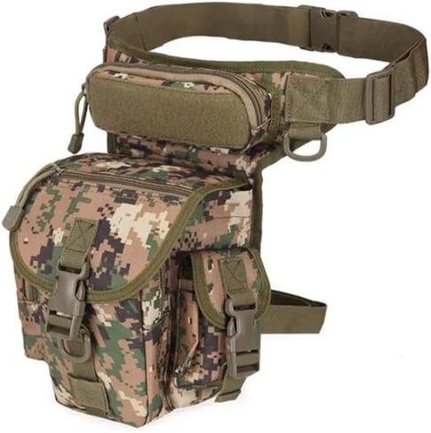 Premium Waterproof Oxford Cloth Fanny Pack,Multi-Functional Waist Tool Pouch,Ideal for Motorcycle Riding,Outdoor Activities and Everyday Casual Use,Camo,11.81 x 7.09 x 1.18inch in Saudi Arabia