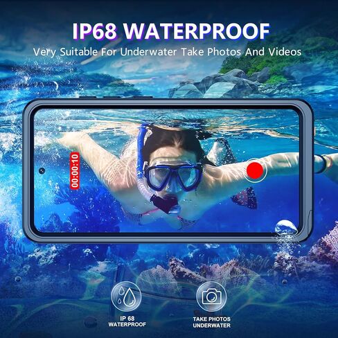 Designed for Samsung Galaxy S26 Ultra Case Waterproof, Built-in Lens & Screen Protector Military Grade Shockproof Dropproof IP68 Underwater Full Body Phone Case for Galaxy S26 Ultra 6.9"-Black in Saudi Arabia