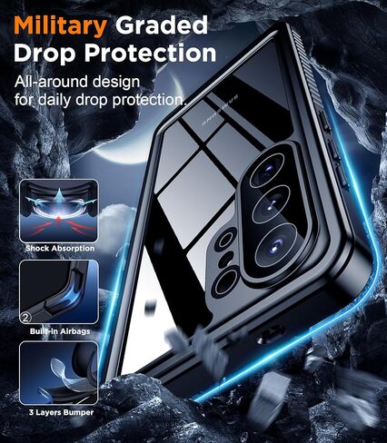 Designed for Samsung Galaxy S26 Ultra Case Waterproof, Built-in Lens & Screen Protector Military Grade Shockproof Dropproof IP68 Underwater Full Body Phone Case for Galaxy S26 Ultra 6.9"-Black in Saudi Arabia
