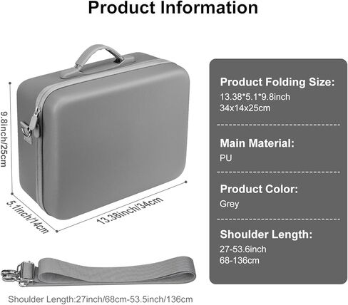 Carrying Case for DJI Neo 2 Accessories, Hard Shell Travel Storage Bag Compatible with DJI Goggles N3, RC Motion 3, Batteries & Charger Hub – Shoulder Protection Box in Saudi Arabia