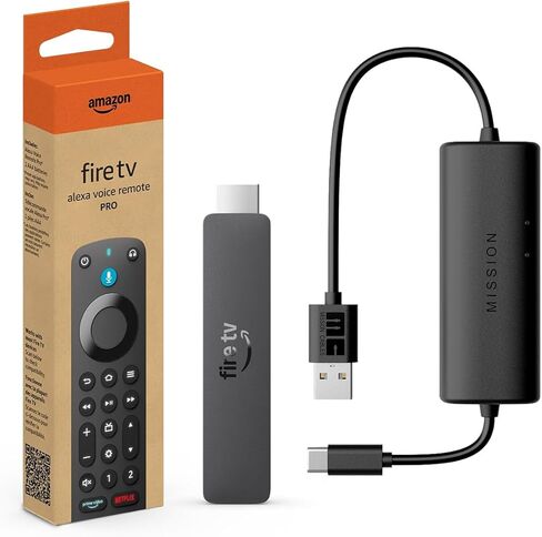 Amazon Fire TV Stick HD (newest model) bundle with Alexa Voice Remote Pro and Made for Amazon, USB-C Power Cable (eliminates the need for AC adapter) in Saudi Arabia