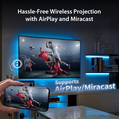 j5create ScreenCast Mini Wireless HDMI Transmitter and Receiver, 1080p@60Hz 5G+2.4G Low Latency FHD Wireless Display Adapter for Streaming from Laptop/Tablet/Phone to TV/Monitor/Projector (JVAW65) in Saudi Arabia