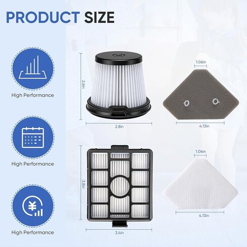6 Pack IW3511 BU3521 Filter Replacements for Shark IW3511 IW1111 IW1120 Detect Pro Lightweight Cordless Stick Vacuum Cleaner and Shark BU3523 Clean Empty in Saudi Arabia