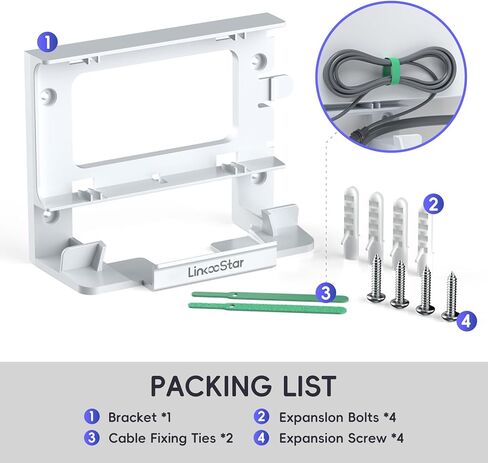 for Starlink Gen 3 Router Mount, All in One Starlink Wall Mount for Standard V3 Mesh Router and Star Link Gen 3 Power Supply Mounting Kit, Space Saving Star Link Mini Accessories in Saudi Arabia